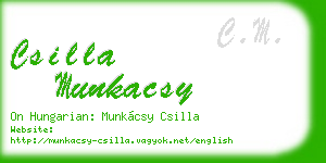 csilla munkacsy business card